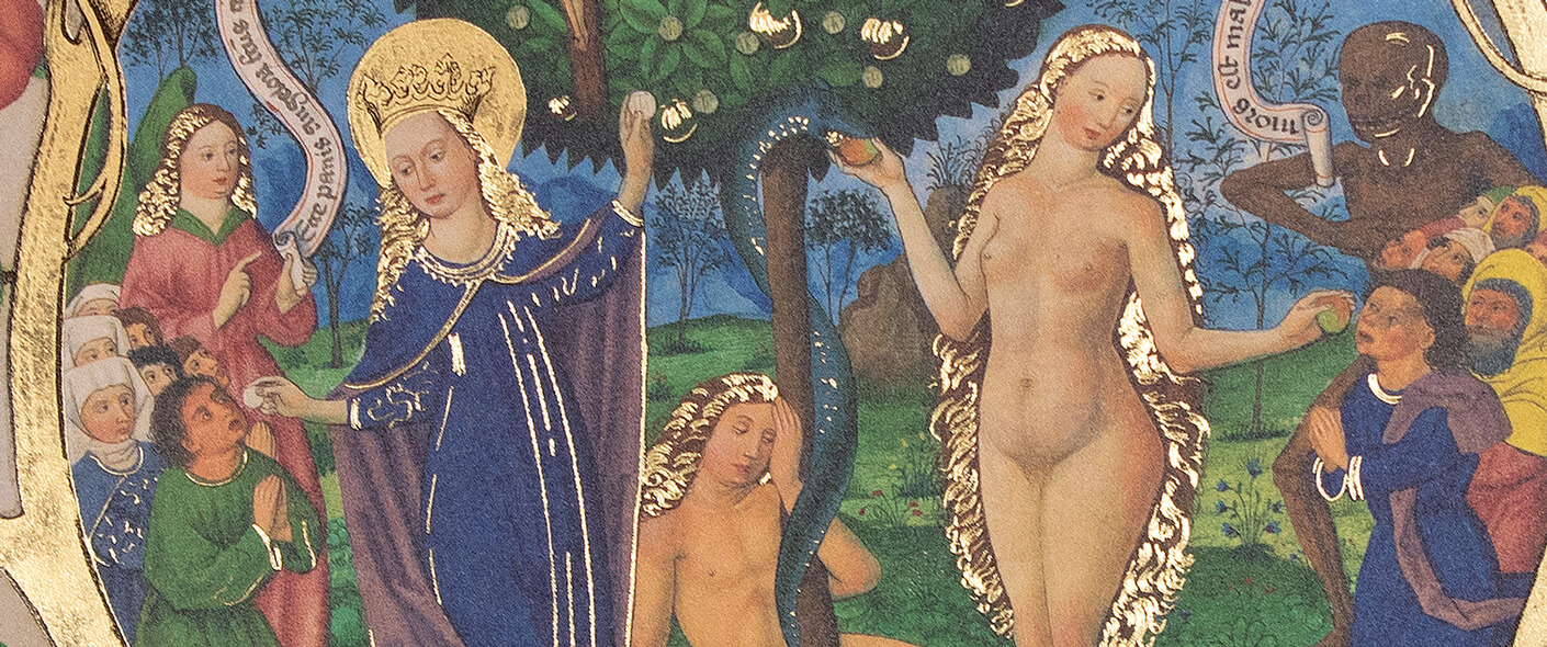Religious and illuminated manuscript from the 15th century